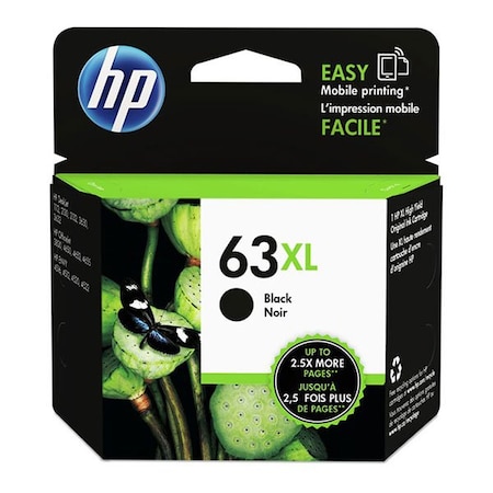 Hp 63XL High Yield Black Original Ink Cartridge, 430 Yield F6U64AN