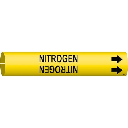 Brady NITROGEN Pipe Marker, 2in H x 2in W, Fits Pipes 2.5in Dia. Thru 3.875in Dia. 4098-C
