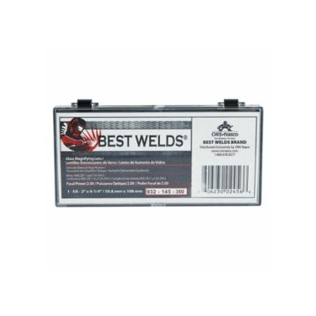 Best Welds Glass Magnifier Plate, 2 in x 4-1/4 in, 3 Diopter, Clear 901-932-145-300