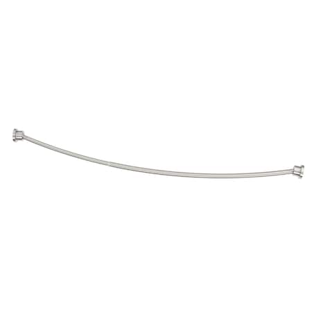 Gatco Modern Minimalist 72" Curved Shower Rod Set, Satin Nickel 827SN
