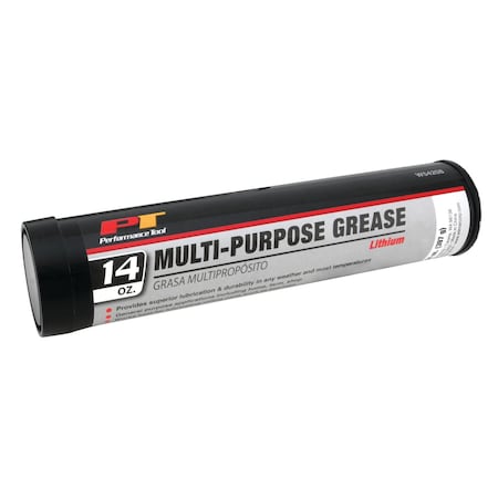 Performance Tool 14 oz. Multi-Purpose Lithium Grease, NLGI #2, All Weather Lubricant W54208