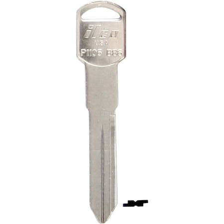 Kaba Ilco GM Nickel Plated Automotive Key, B86 / P1106, 10PK AL01616002