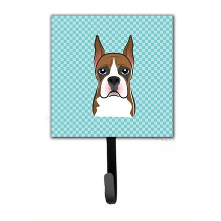 Carolines Treasures Checkerboard Blue Boxer Leash and Key Holder BB1161SH4