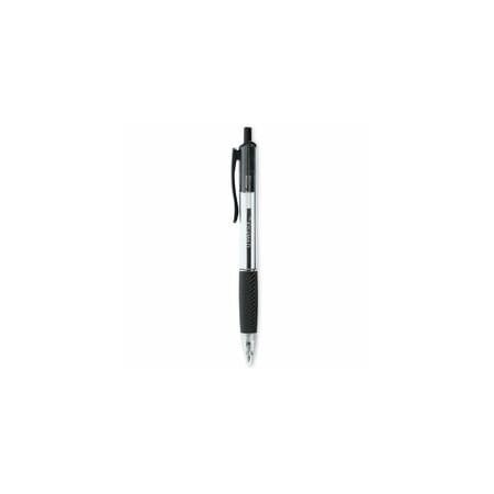 Universal Comfort Grip Ballpoint Pen, Retractable, Medium 1 mm, Black Ink, Clear Barrel, 48PK, 48PK UNV15533