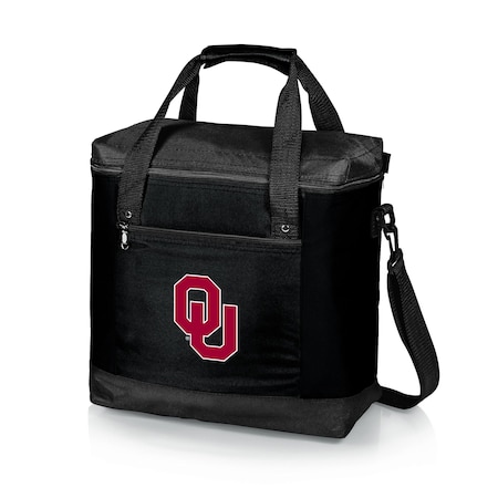 Picnic Time Family Of Brands NCAA Oklahoma Sooners Montero Tote Cooler Bag - Soft Cooler Bag - Picnic Tote, Black 604-00-179-454-0