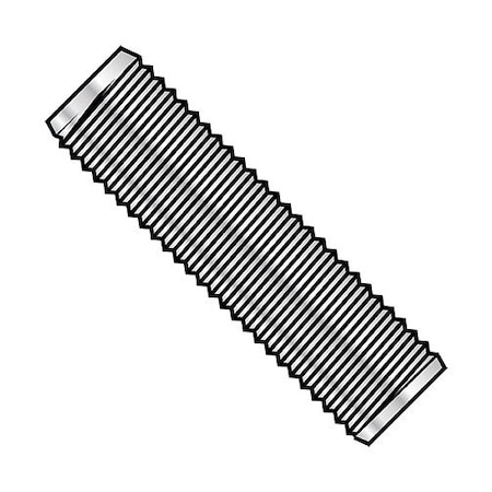 Zoro Select 4-40X2 Stud Full Thread Aluminum, 2000Pk 0432SA