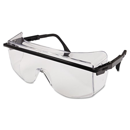 Uvex Safety Glasses, Anti-Fog, Clear Lens, Black, Blue, Patriot Red - White - Blue Frame S2500C