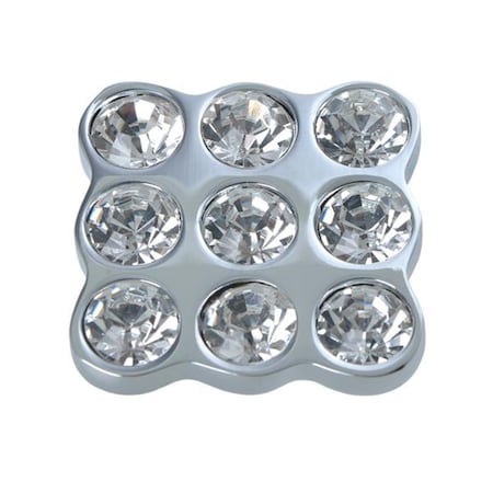 Camp Usa 1.5 in. Gleam Polished Chrome 9 Crystal Cabinet Knob CA598254