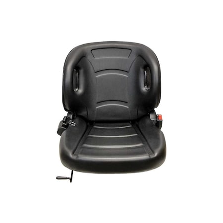 Uni Pro 53 Forklift Seat, With Side Restraints, Black Vinyl 8548