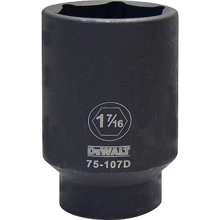 Dewalt Drive Impact Socket, 6 PT 1/2in, 1-7/16in DWMT75107OSP