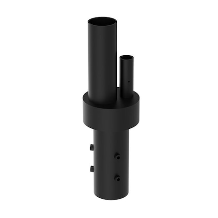 Westgate 3 inches POLE-TOP ADAPTER FOR 1 SOLAR BELL-LIGHT ARM + SOLAR ENGINE MAST, Black DAB-SOL-PA3-1