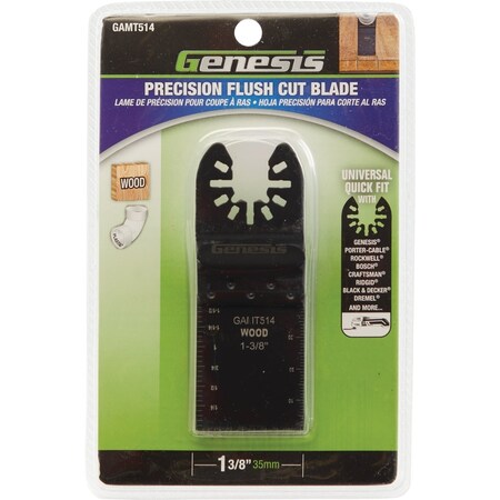 Genesis 1-3/8'' HCS Flush Cut Oscillating Blade GAMT514