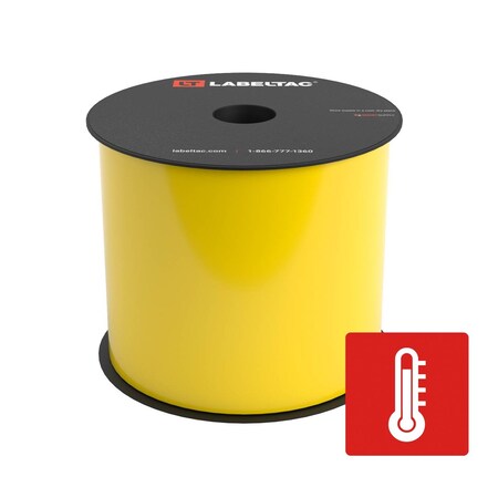 Labeltac High Temperature Supply 4in x 100ft LT4/Pro X, Yellow LT401HT