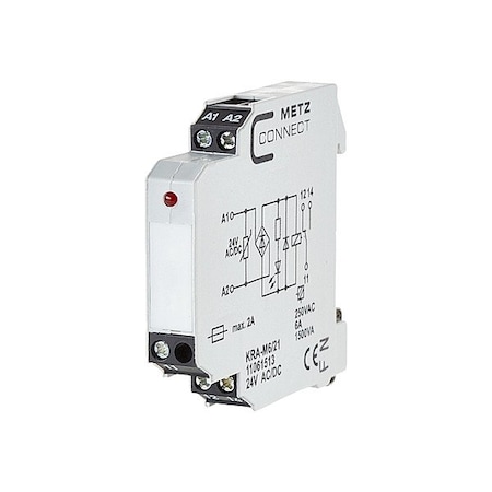 Metz Connect Changeover Contact, 24V AC/DC, 1 Output 11061513