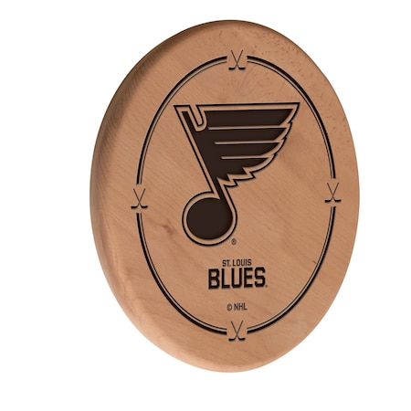 Holland Bar Stool Co St Louis Blues 13" Laser Engraved Solid Wood Sign WSgnLNatSTLBlu