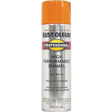 Rust-Oleum Safety Spray Paint, Gloss, Safety Orange, 15 oz, Can 7555838