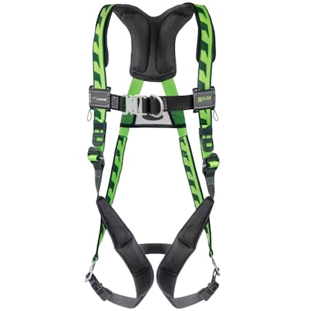 Miller Premium Breathable Full-Body Harness, w/Steel Hardware, 5 Points of Adjustment, w/Back / Front D-Rings ACF-QCUG