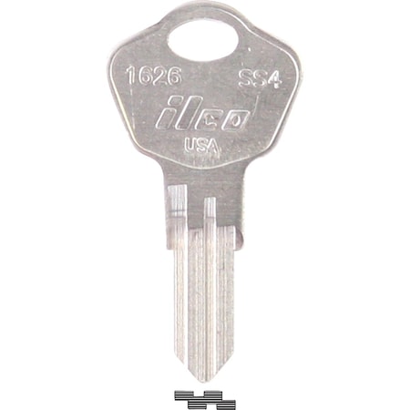 Ilco Sentry Nickel Plated Safe Key SS4, 10PK IAL00000552