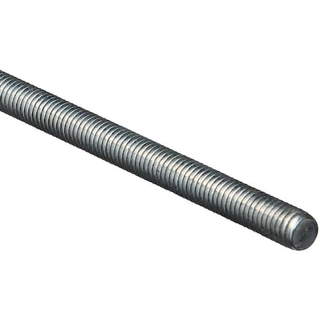 Stanley Threaded Rod, 71614 Thread, 24 in L, A Grade, Steel, Zinc, UNC Thread N179-440
