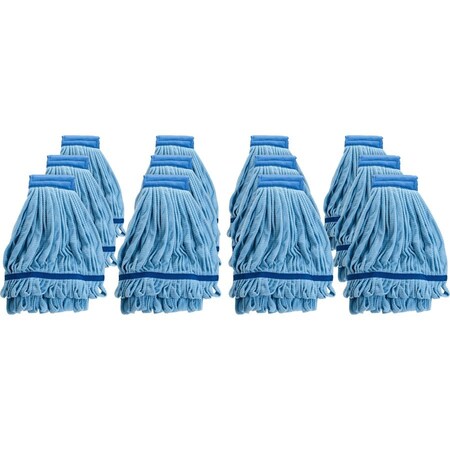 Genuine Joe Microfiber Wet Mophead Refill - Blue, 12PK GJO47538CT