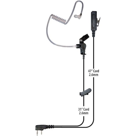 Klein Electronics Inc Blackbox Director Earset - Mono - Quick Disconnect - Wired - Earbud - Monaural - In-ear Director-K1