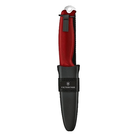 Victorinox Swiss Army Fixed Blade Knife, SS, 4 1/4" L, Red 3.0902