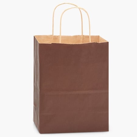 Nashville Wraps Chocolate Brown Recycled Kraft Bag, Cub 8x4.75x10.5", 250PK BCTCH