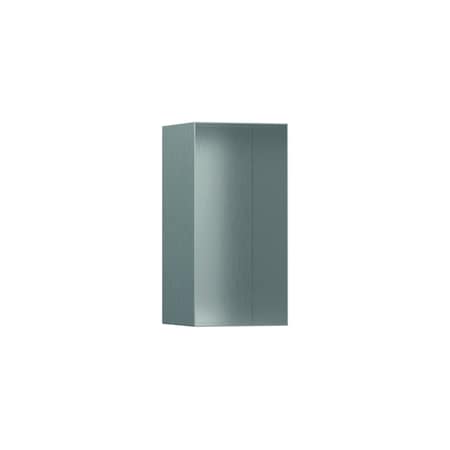 Hansgrohe XtraStoris Minimalistic Wall Niche with Open Frame 12"x 6"x 5.5" in Brushed Stainless Steel 56076800