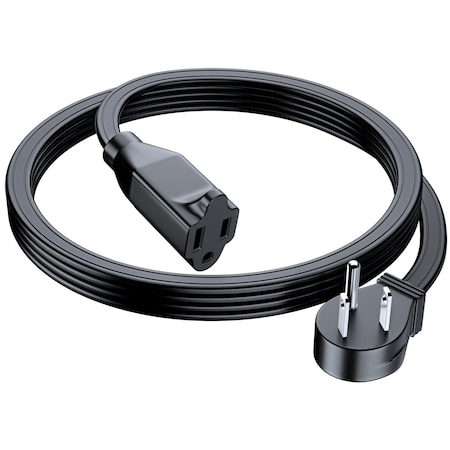 Maximm 4ft 16AWG 45 degrees Angled Flat Plug Extension Cord, 3-Prong, Black ADW-36X-31F04-16B0