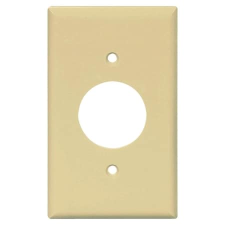 Eaton Wiring Devices Outlet Wallplate, 4.88 in L, 3.13 in W, Mid, 1 -Gang, Polycarbonate, Light Almond PJ7LA