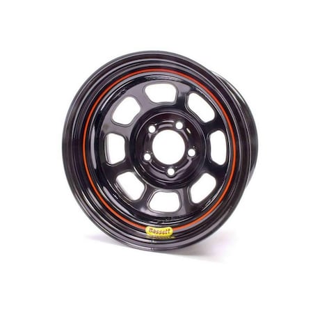 Bassett 57RC2 DOT Wheel - 15 x 7 in. - 5 x 4.75 in. - Black - 2 in. Back Spacing - 21.75 lbs BAS57RC2