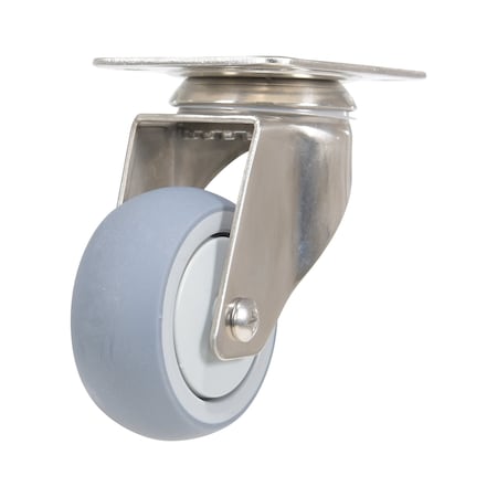Vestil Thermoplastic Rubber Swivel Caster 3 In. Diameter x 1 In. Width 225 Lb. Capacity Gray CST-E-SS-3X1TPR-S