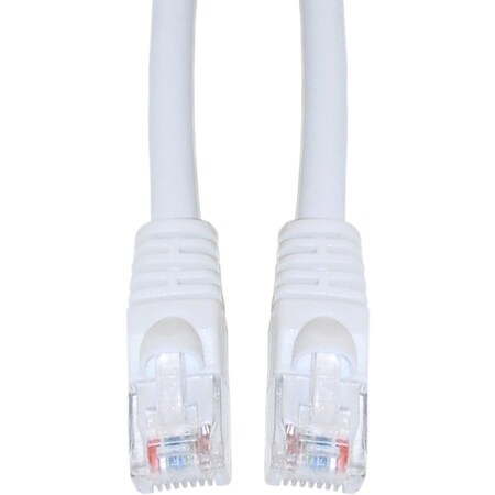 Cable Wholesale Cat6 White Copper Ethernet Patch Cable, Snagless/Molded Boot, POE Compliant, 20 foot 10X8-09120