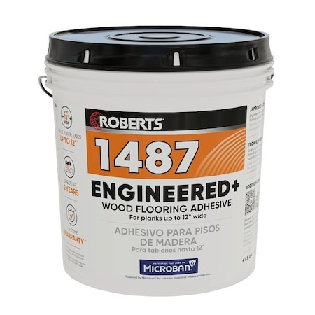 Roberts Floor Adhesive, Paste, Beige, 4 gal Pail 1487-4