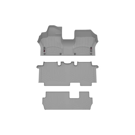 Weathertech Grey, Front, rear, and rear Floorliners  Over The Hump 461824-1-2-3
