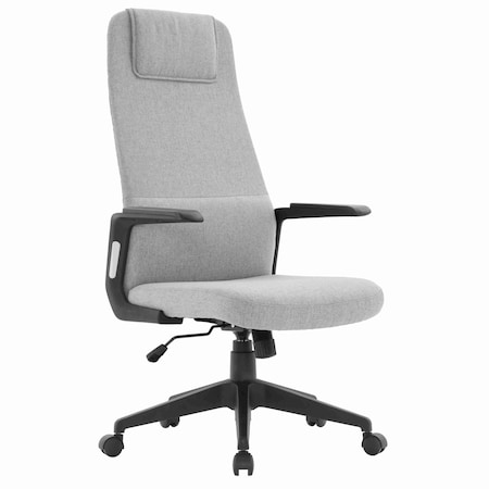 Leisuremod Nexa High Back Swivel Office Chair with Headrest and Nylon Base NO52GRF