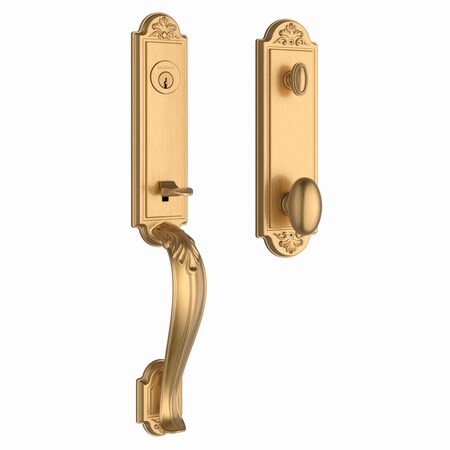 Baldwin Emergency Egress Elizabeth Handleset with Ellipse Knob and Elizabeth Escutcheon with 6AL Latch EEELIXELLEBE044