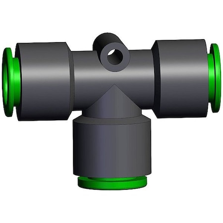 Smc Push-Fit Tee Fitting, Black, Rigid KRT12-00