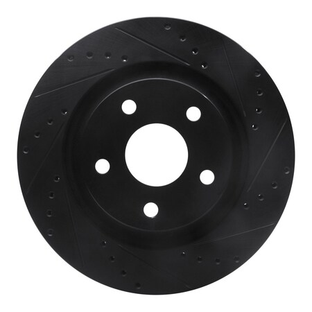 Dfc Premium Black Drilled & Slotted Brake Rotor, Disc Brake Rotor, 633-42033R