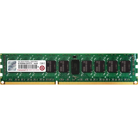 Transcend Information 8GB DDR3L 1600 ECC REGISTERED-DIMM LOW VOLTAGE 1.35V 2RX8 240PIN TS1GKR72W6H