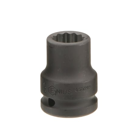 Genius Tools 3/4in Dr. 65mm(12 pt.) Thin Wall Impact Socket 655265