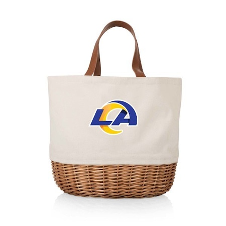 Picnic Time Family Of Brands Los Angeles Rams - Promenade Picnic Basket, (Beige Canvas) 203-20-187-334-2