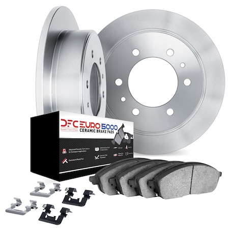 Dynamic Friction Co DFC Rotors with EURO 5000 Ceramic Brake Pads includes Hardware 6612-16011