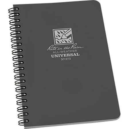 Rite In The Rain 4.625 x 7 in. Spiral Notebook - Grey 359988