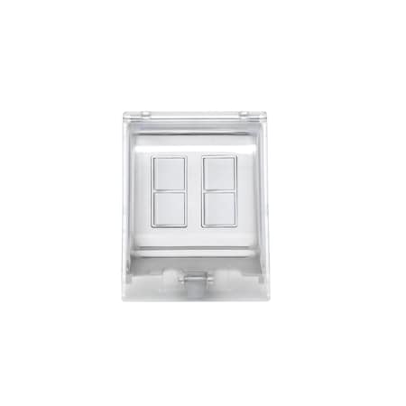 Eurofase Dual Duplex Switch Weatherproof White Surface Mount And Gang Box EFDOWPW