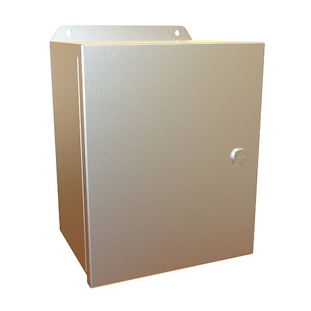 Hammond Latches Electrical Enclosure, 10 in H, 6 in D, 8 in W, 12, 13, 3R, 4, 4X, Stainless Steel EJ1086SS