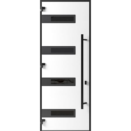 Vdomdoors Front Exterior Prehung Steel Door Ronex0131 Grey 96 Entry Metal Modern Painted W36xH96 Right hand RONEX0131EXD-GRE-W36xH96-RH-I