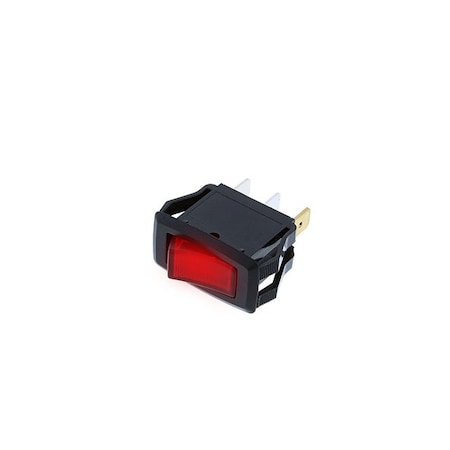Switch Components Mid-Size Rocker, 3P SPST OFF-ON, Red Bulb RG1-1A-DC-1-RL