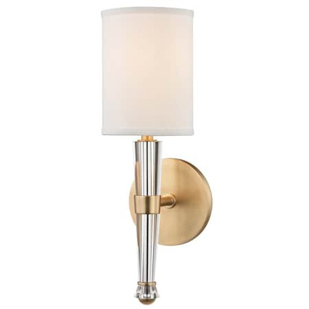 Hudson Valley Lighting Volta 1 Light Wall Sconce 4.75 In. Aged Brass 4110-AGB