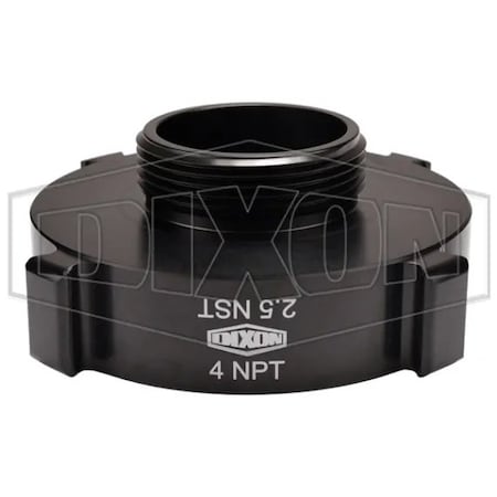 Dixon Style N37 Rocker Lug Hydrant Adapter, 4 x 2-1/2 in, FNPT x Male NST NH Connection, Aluminum, Hardc N37-40T25F
